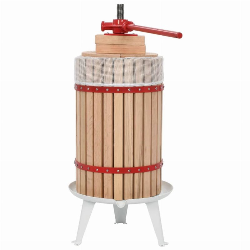 Hkh Prensa Para Fruta E Vinho Com Saco De Pano 24 l - Carvalho