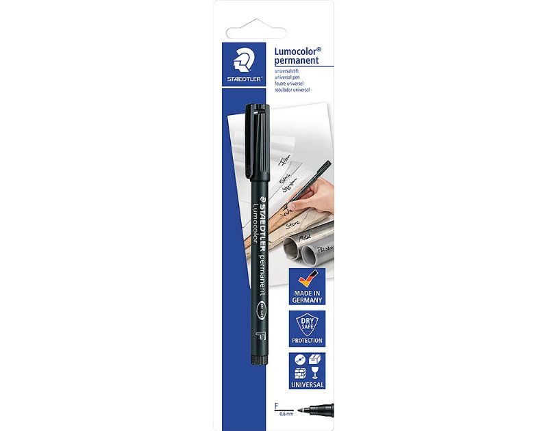 Marcador Permanente Staedtler Lumocolor Fino Preto