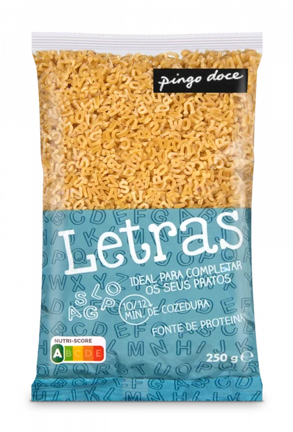 Massa Letras Pingo Doce 0.25Kg