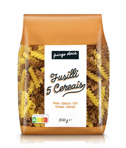 Massa Fusilli 5 Cereais Pingo Doce 0.5Kg