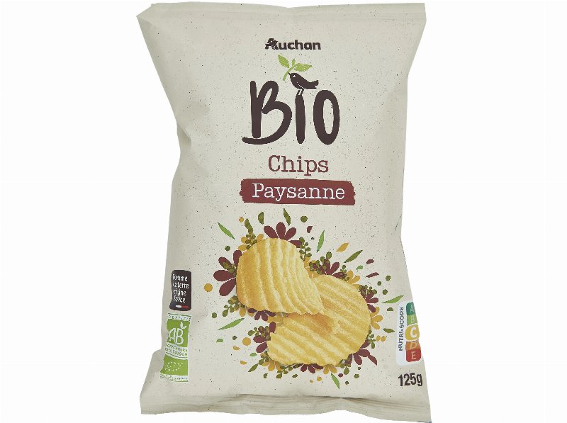 Aperitivo De Batata Auchan Bio Ondulada 125 g