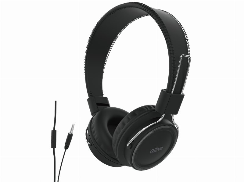 Auscultadores Com Fio Qilive 600106016 Preto Q1296