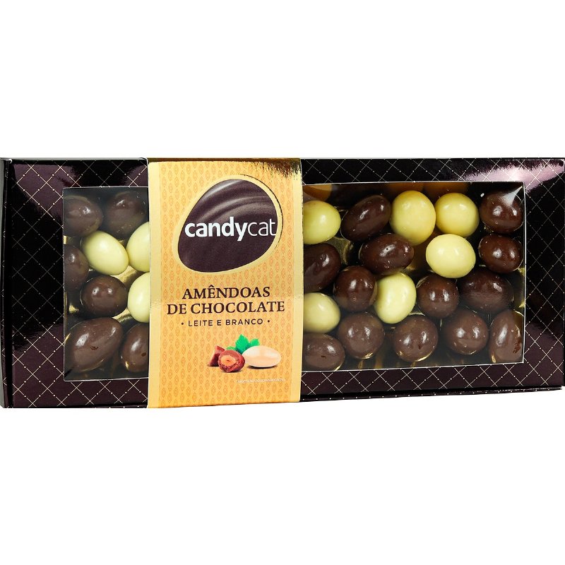 Amêndoas De Chocolate De Leite E Branco 150 g