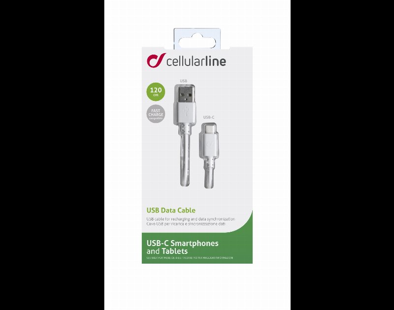 Cabo Usb Type C Cellularline Branco 1.2M