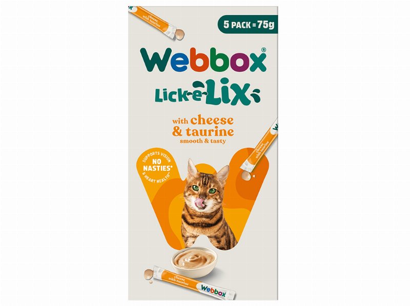 Snacks Para Gato Webbox Lick-E-Lix Com Queijo 5X15 g