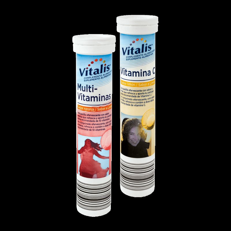 Pastilhas Efervescentes Multivitaminas/ Vitamina C Sortido; 20 Pastilhas