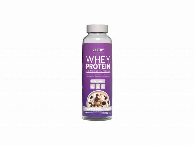 Proteina Whey Isolada Zelthy Cookies & Cream 30 g