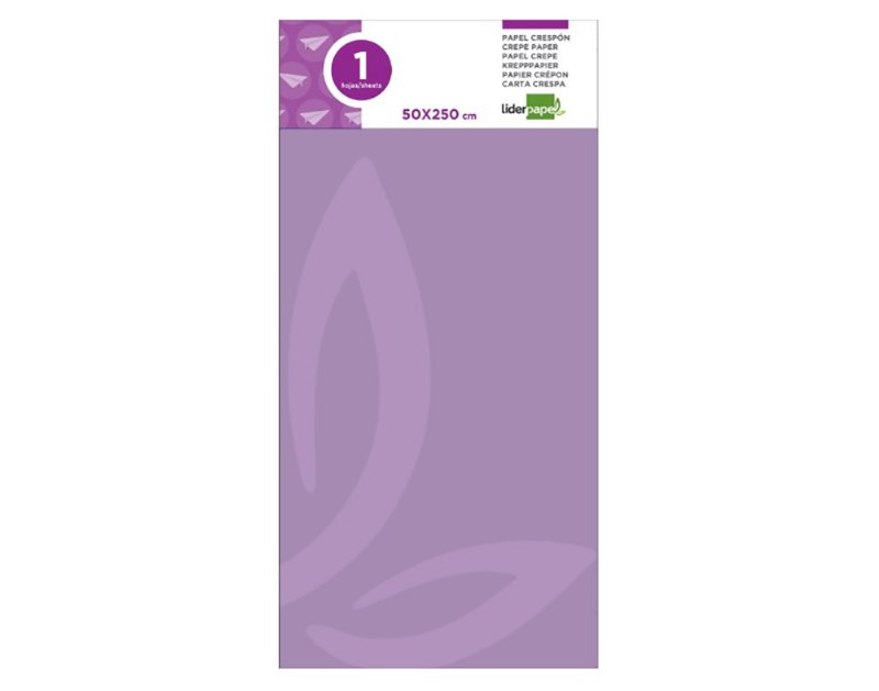 Papel Crepe Liderpapel Lilás Clássico 50X250Cm