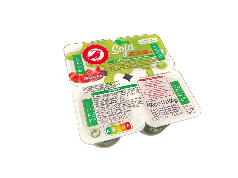 Sojagurte Auchan Frutos Vermelhos 4X100 g