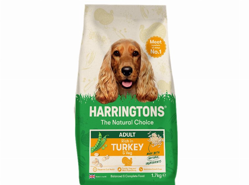Ração Natural Para Cão Harringtons Peru E Vegetais 1.7 kg