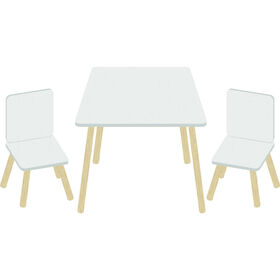 Conjunto Mesa E 2 Cadeiras Madeira Branco Arditex