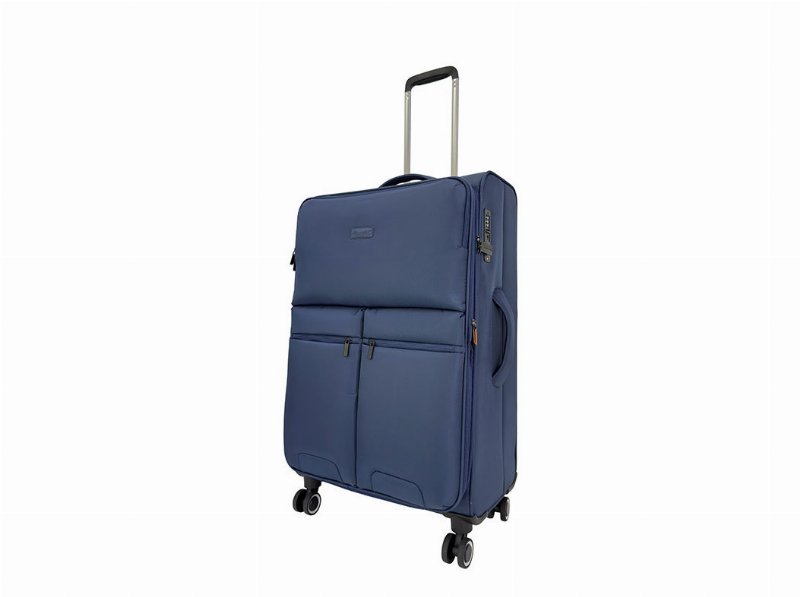 Mala De Viagem Flexível Airport Azul 8 Rodas 50X75X30Cm