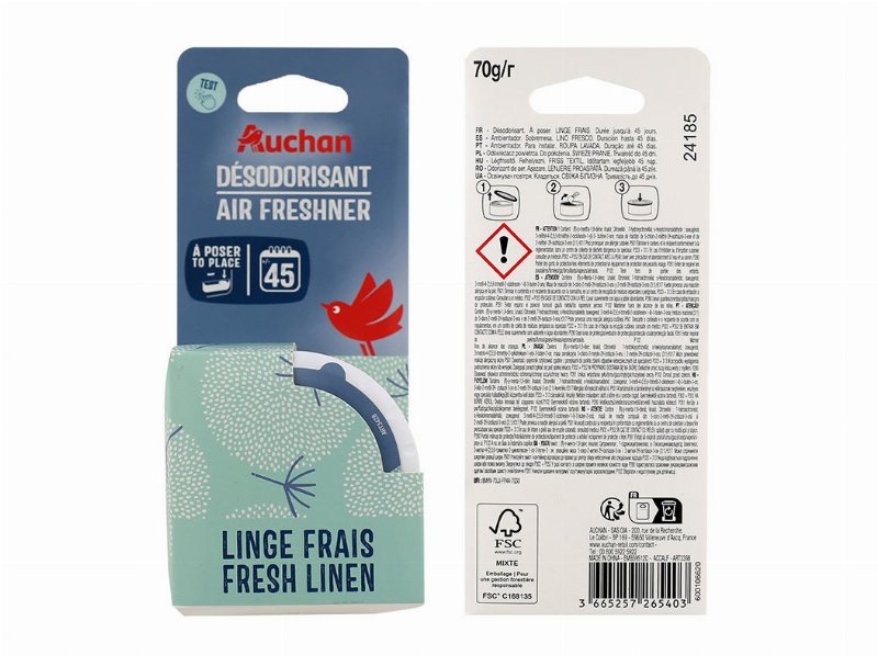 Ambientador Auto Auchan Lata Fresh Linen