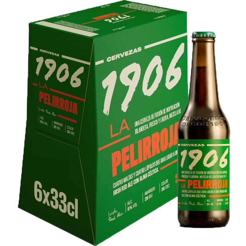 Cerveja De Espanha Irish Red Ale Pack 6 Unidades 33 cl