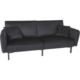 Sofá Cama 3 Lugares Preto Giulia