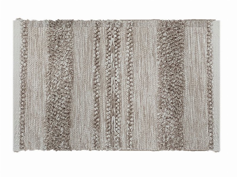 Tapete Algodão Riscas Actuel Bege 45X90Cm