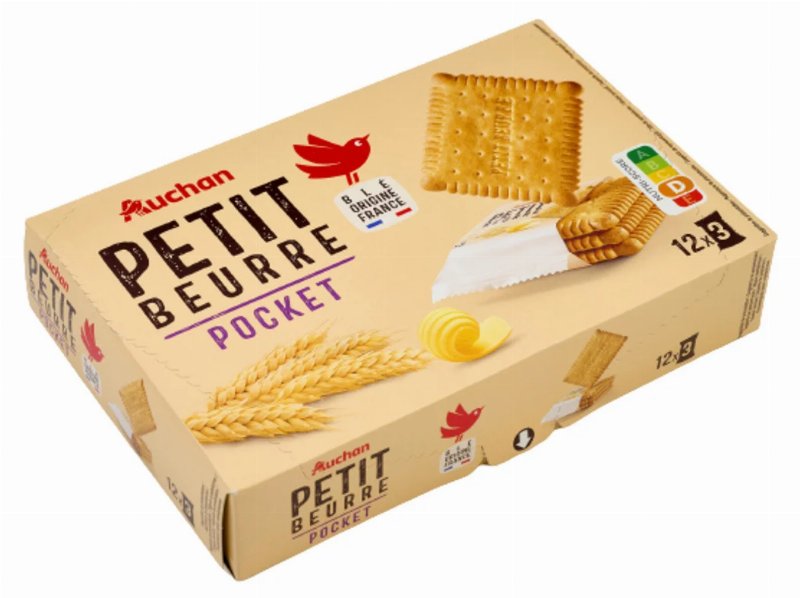 Bolacha Auchan Petit Beurre Pocket 300 g