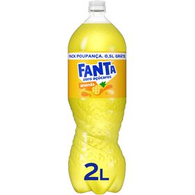 Refrigerante Com Gás Ananás Sem Açúcar Fanta 1,5 Lt + 50 cl Grátis
