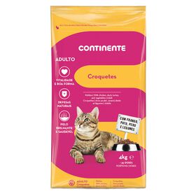 Ração Para Gato Adulto Croquetes Frango, Pato, Peru E Legumes Continente 4 kg
