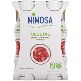 Vegegurte Líquido Base De Coco Morango Mimosa    604 gr (4 Un)
