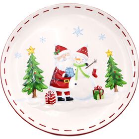 Prato Para Bolo Com Pé Pai Natal Kasa