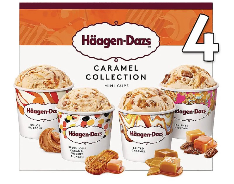 Gelado Häagen-Dazs Caramel Attraction 4X95 ml