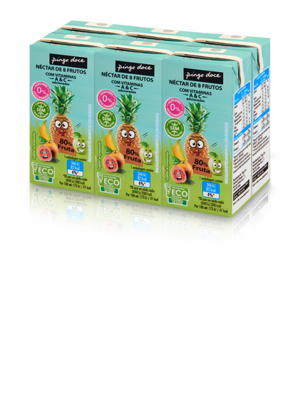 Néctar De 8 Frutos Pack 6 Pingo Doce 6x0.208L