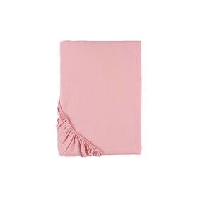 Lençol Avulso Ajustável Algodão 160X200Cm Rosa Kasa