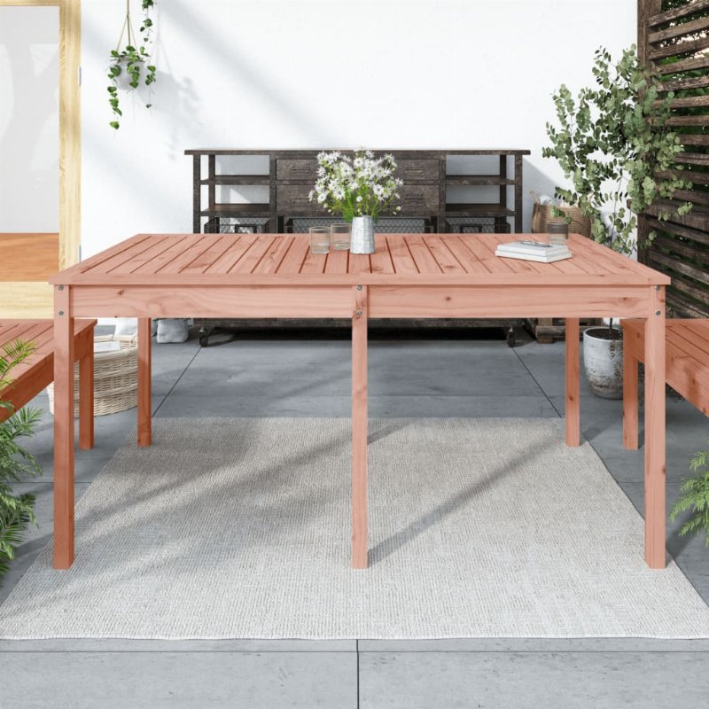 Hkh Mesa De Jardim 159,5X82, Madeira De Douglas Maciça - Marrom