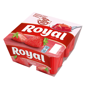 Gelatina Pronta Morango Royal 360 gr (4 Un)