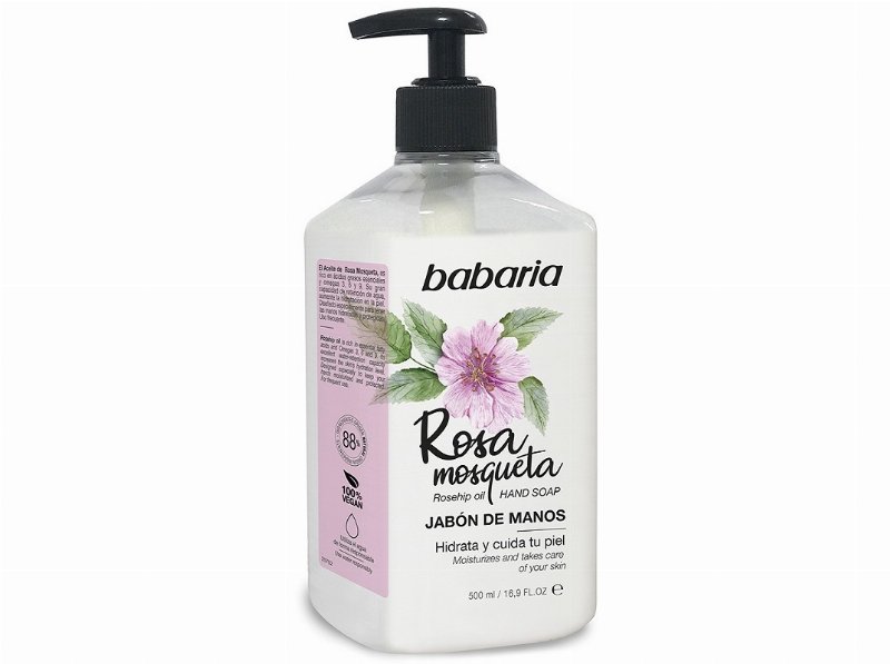 Sabonete Liquido De Mãos Rosa Mosqueta Babaria 500 ml.