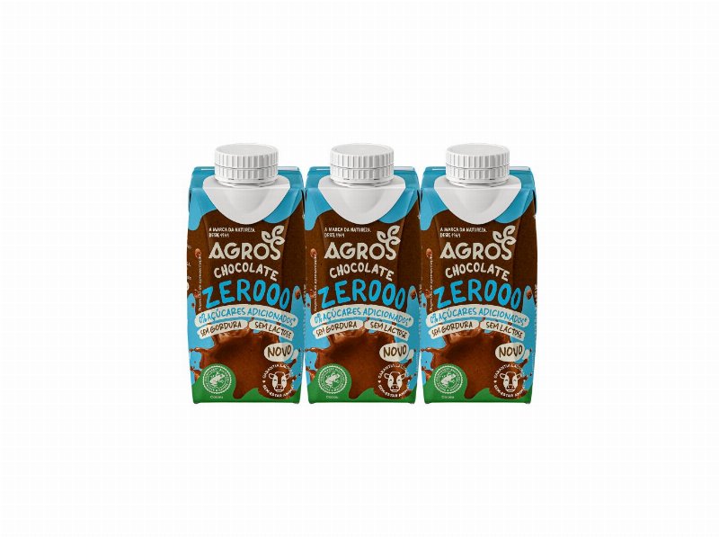 Leite Uht Sem Lactose Agros Zero Chocolate 3X200 ml