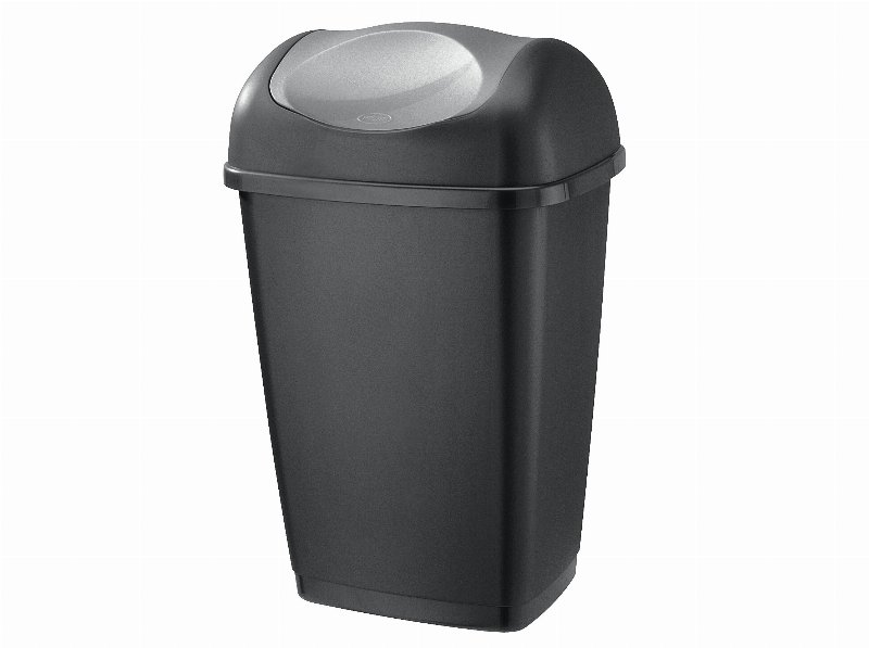 Balde Lixo Auchan Essencial Preto 25 l