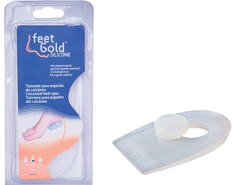 Talonete Feet Gold Ortosilicone Com Orificio