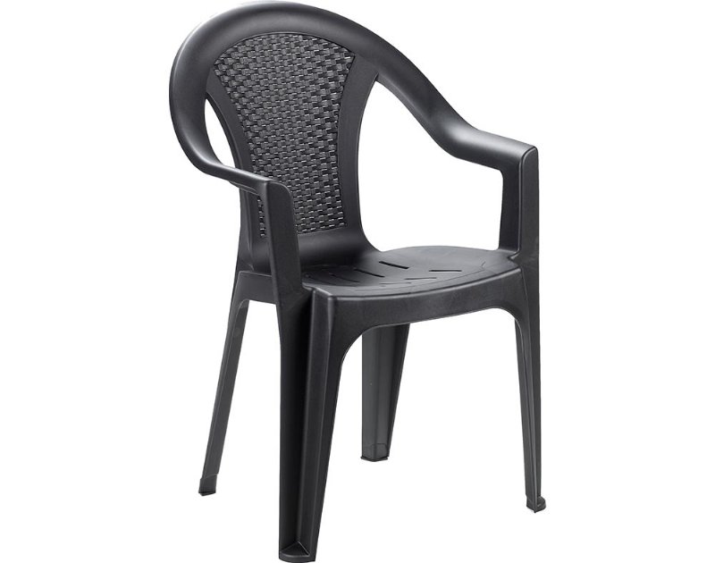 Cadeira Monobloco Progarden Ischia Cinzento 54X56X81Cm