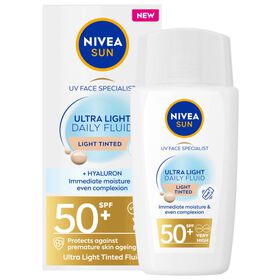 Protetor Solar Rosto Fluído Diário Com Cor Light Fps 50+ Nivea Sun 40 ml