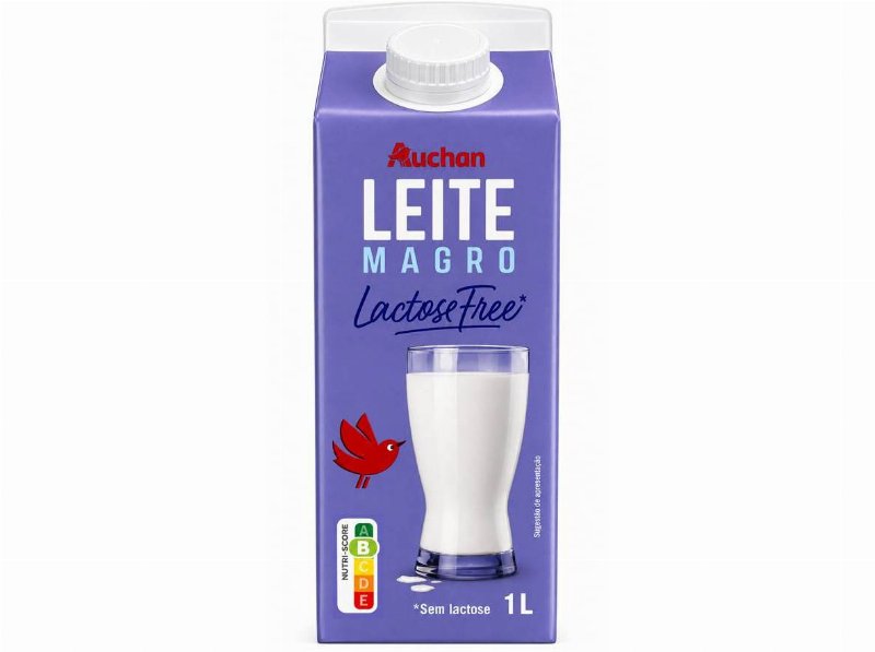 Leite Uht Sem Lactose Auchan Magro 1 l