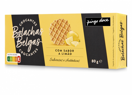 Bolachas Belgas Com Sabor A Limão Pingo Doce 0.08Kg