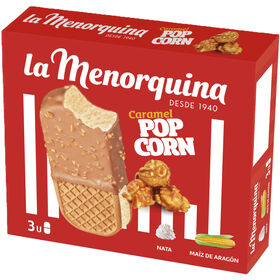 Gelado Sandwich Caramelo E Pipocas La Menorquina 3 Un