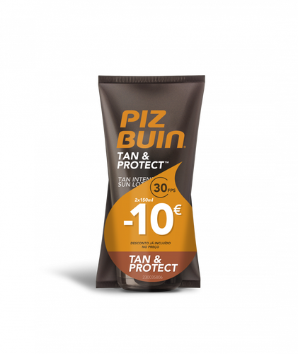 Protetor Solar Loção Tan & Protect Spf 30 Pack 2 Piz Buin 0.3L