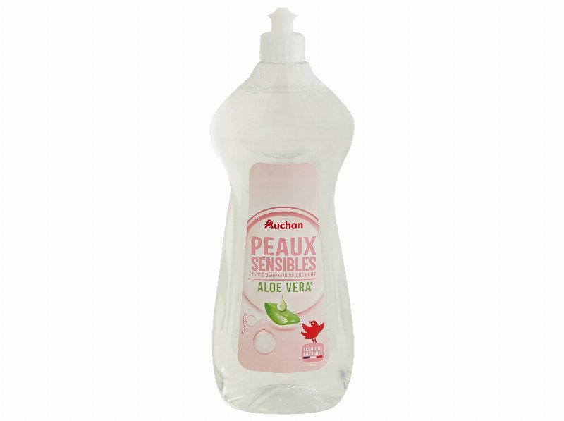 Detergente Loiça Manual Auchan Peles Sensíveis Aloe Vera 750 ml