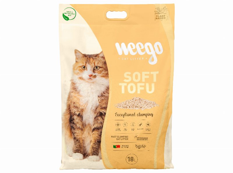 Areia Aglomerante Weego Tofu Suave 18 l