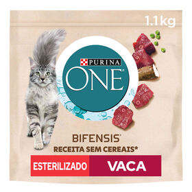 Ração Para Gato Adulto Esterilizado Vaca Purina One Dual 1,1 kg