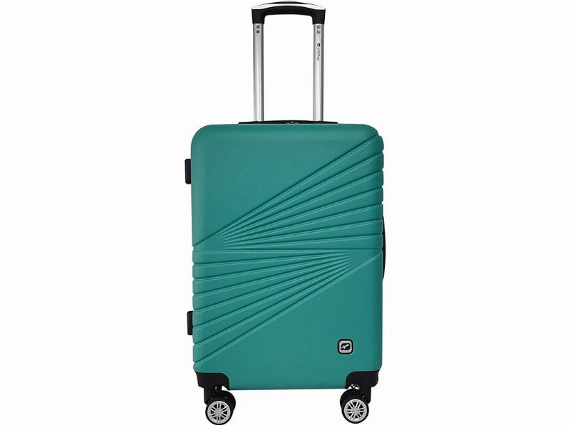 Mala De Viagem Média Rígida Airport Verde 8 Rodas 60X40X23Cm