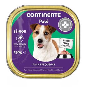Comida Húmida Para Cão Sénior Raças Pequenas Frango E Peru Terrina Continente 150 g