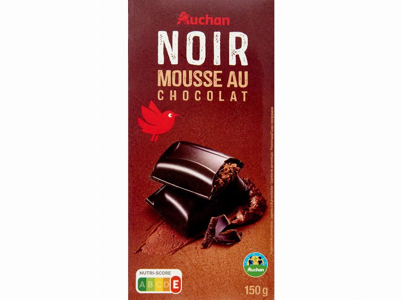 Chocolate Auchan Negro Com Recheio Mousse Chocolate Cultivamos O Bom 150 g