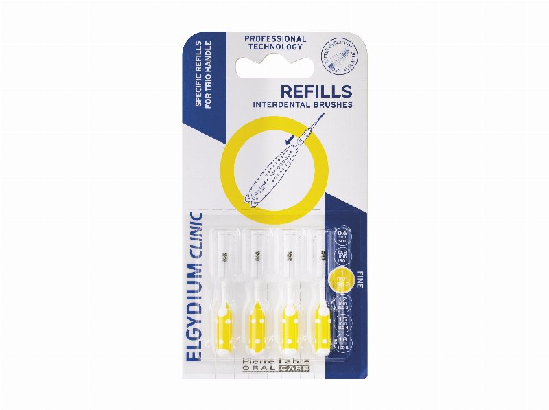 Recarga Escovilhao Elgydium Amarelo 4Und