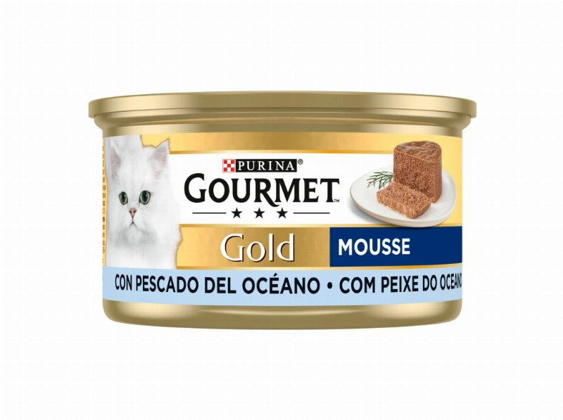 Comida Húmida Para Gato Gourmet Gold Mousse Peixe Do Oceano 85 g