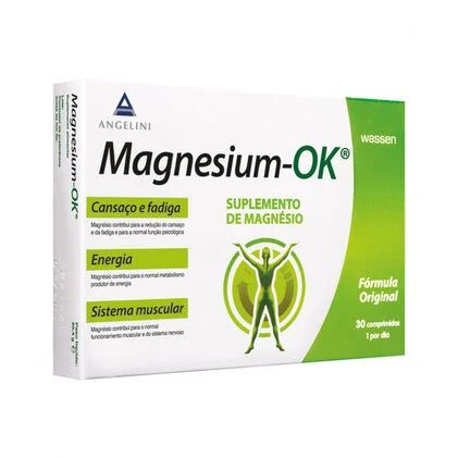 Suplemento Alimentar De Magnésio 30 Comprimidos Magnesium Ok 30Un