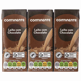 Leite Achocolatado Continente 6 X 200 ml